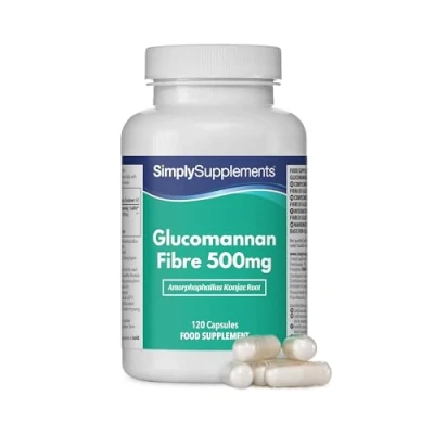 Image of Glucomannan Capsules 500mg Popular Appetite Suppressant Supplement for Weight Loss 120 = 2 Months&#039; Supply Manufactured in The UK GMP Approved Facilities