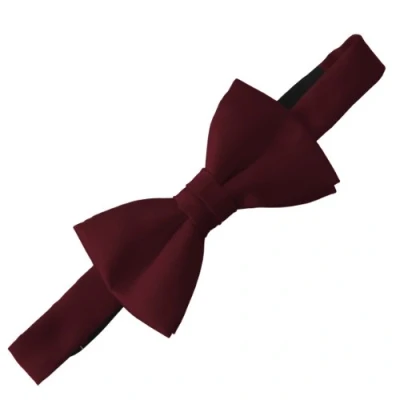 Image of Great British Tie Club Men&#039;s Satin Bow Ties (Burgundy)