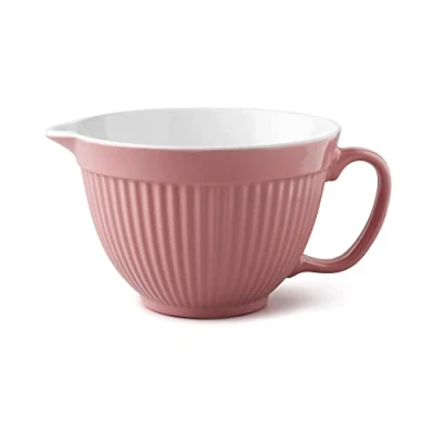 Image of Zeal Two Tone Mixing Bowl/Batter Jug 20cm Rose Pink, G208P, White,Pink