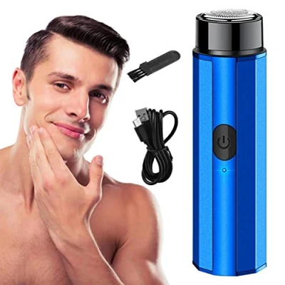 Image of Travel Shaver for Men Mobile Pocket Size Foil Shaver, Wet Dry Use USB Rechargeable Beard Portable Hair Trimmer Rianpesn