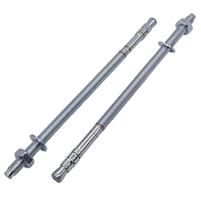 Image of (Pack of 2 pcs) Wedge Anchors M10 x 230 mm, Metal Dowels, Through Bolt Masonry Fixing, Concrete Expansion Anchor (2, mm)