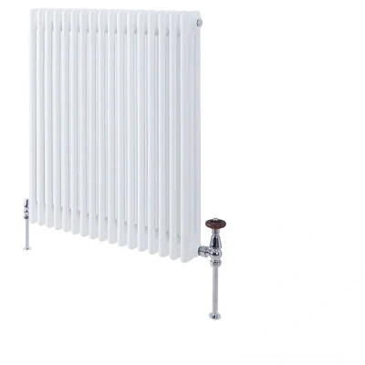 Image of Milano Windsor White Cast Iron Style Horizontal Triple Column Radiator 750mm x 785mm