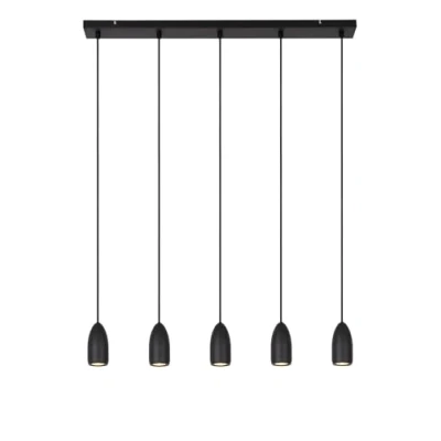Image of Evora Modern Pendant light Ø 10cm 5xGU10 Black