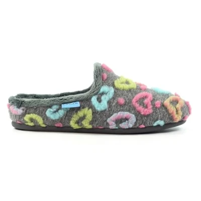 Image of Ladies Valentine Grey Mule Slipper 4