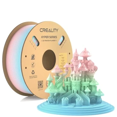 Image of Creality Official Hyper PLA Filament Rainbow 1KG, 3D Printer for High Speed Printing, Durable and Resistant, Smooth, Overhang Performance Dimensional Accuracy +/ 0.03mm, 2.2lbs/Spool