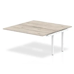 Image of Evolve Plus 1200mm B2B Ext Kit Grey Oak Top White Frame