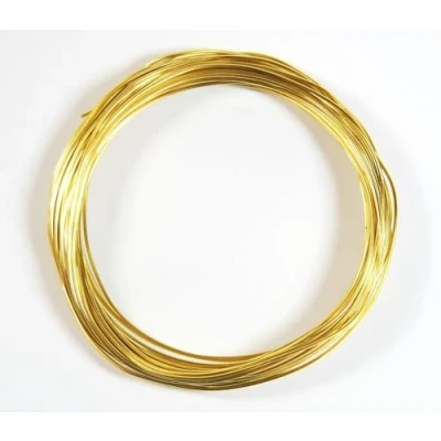 Image of celloexpress Aluminium Craft Wire 1mm x 10m (Diameter Length) 18 Guage (Light Gold)