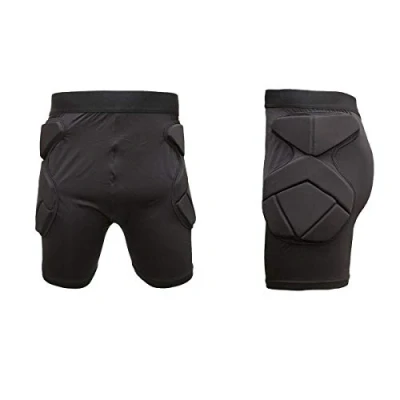 Image of VIPER Padded Compression Shorts for Rugby Football Baseball Soccer Basketball Men Defender Sponge Undershorts (XL) Black