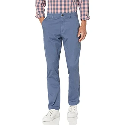 Image of Amazon Essentials Men&#039;s Athletic Fit Washed Comfort Stretch Chino Trouser (Previously Goodthreads), Denim, 28W / 29L