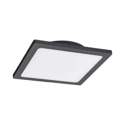 Image of LED Ceiling Light Outdoor &#039;Malena&#039; with Motion Detector (Modern) in Silver Made of Aluminium (1 Source,) from Lucande