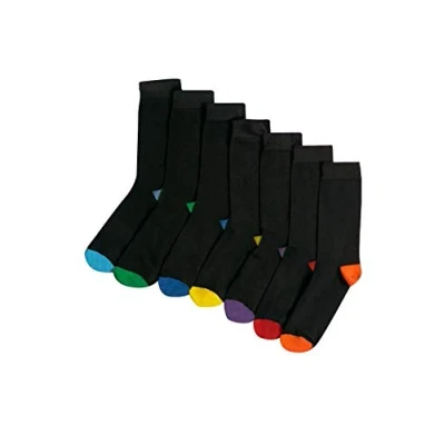 Image of 12 Pairs Coloured Heal &amp; Toe Socks Shoe Size 3 14704