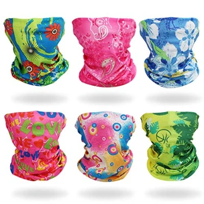 Image of GUIFIER 6 PCS Outdoor Multifunctional Sports Magic Seamless Scarf Headwear Elastic Headband Bandana Face Mask UV Resistence Turban Headscarves Balaclava Tube For Running,Cycling