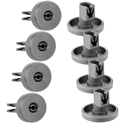 Image of SPARES2GO Lower Runner Basket Wheels for Bosch, fits Neff, Siemens Dishwasher (Pack of 8, 40mm)