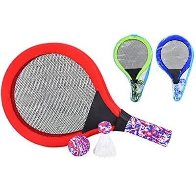Image of KandyToys Neon Net Tennis Set with Carry Bag Soft Racket Beach Garden Games