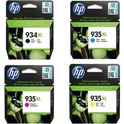 Image of HP 934XL Multipack Original Ink Cartridges (Black, Cyan, Magenta, Yellow) with High Yield for Officejet Pro