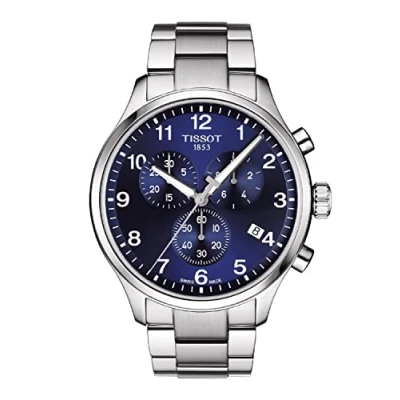Image of TISSOT Mens Chronograph Quartz Watch with Leather Strap T1166171104701