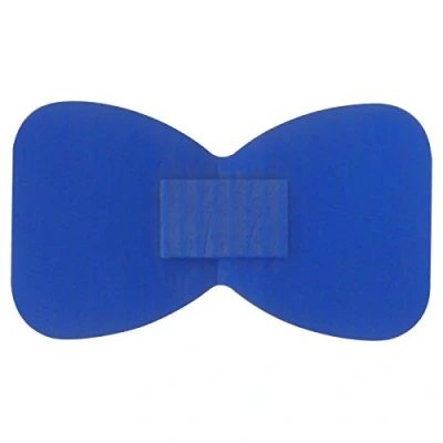 Image of 100 Pack of QUALICARE Premium Ultra Thin Blue Catering First AID Wound Cut Finger FINGERTIP Butterfly PLASTERS DRESSINGS