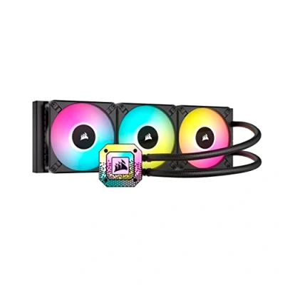 Image of Corsair iCUE H150i ELITE CAPELLIX XT Liquid CPU Cooler Three AF120 RGB Fans 360mm Radiator Intel® LGA 1700, 1200, 115X, 2066, AMD® AM5, AM4 Included COMMANDER CORE Black