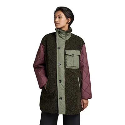 Image of G STAR RAW Women&#039;s Teddy Mix Jacket , Grey (asfalt D22042 C454 995), XS