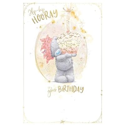 Image of Me to You Birthday Card Tatty Teddy With Cupcake Official Collection