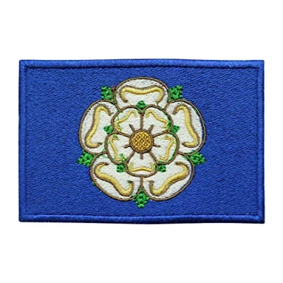 Image of Yorkshire County Flag Logo Iron On Sew Embroidered Patch Badge Applique for Clothes Shirts Jeans etc