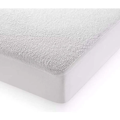 Image of CnA Stores Terry Toweling Waterproof Mattress Protector Double 40cm Extra Deep Fitted Anti Allergy Non Noisy Cover