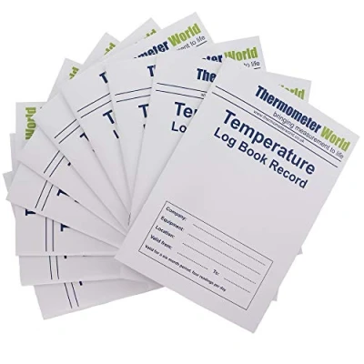 Image of Pack of 10 X Temperature Log Books 6 Months Records Monitor Fridge Freezer Book Food Safety and Hygiene