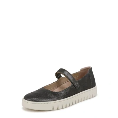 Image of Vionic Women&#039;s Uptown Maryjane Mary Jane Flat, Silver Suede, 3.5 UK