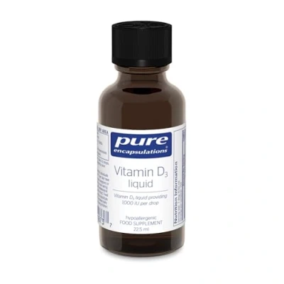 Image of Pure Encapsulations Vitamin D3 Liquid Hypoallergenic Support for Bone and Immune Health 22.5ml