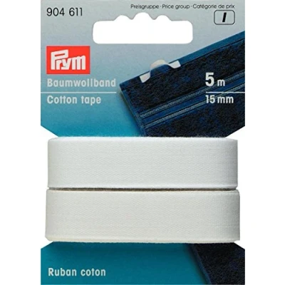 Image of Prym Cotton Tape 15 mm white, 100% CO