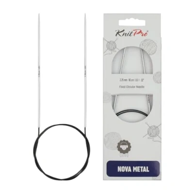 Image of KnitPro 150 cm x 2.25 mm Nova Fixed Circular Needles, Silver