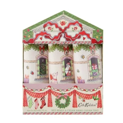 Image of Cath Kidston A Doll&#039;s House Red Berry &amp; Cedar Hand Cream Trio
