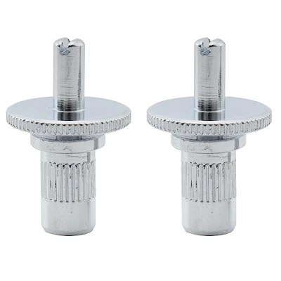 Image of Musiclily Pro Metric Sized M4 Nashville Tune o matic Bridge Studs and Bushings for Epiphone Les Paul Style Guitar, Chrome (Set of 2)