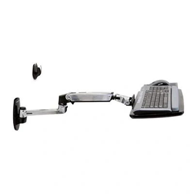 Image of Ergotron LX wall mount Keyboard arm Keyboard/mouse tray mountable polished aluminium,Black