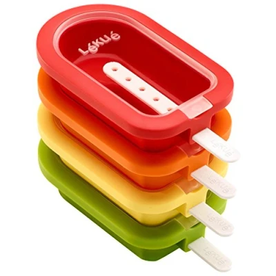 Image of Lékué Popsicle Mould Stackable, Multi Colour, 10.5 x 6.5 2.6 cm, 4 Pieces