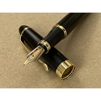 Image of Rhapsody Jinhao x450 Fountain Pen 0.5mm Medium Fine Nib Ink Pens (Matt/Satin Black)