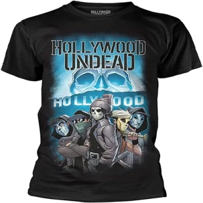 Image of FREEDOM.DRRUI Men&#039;s Hollywood Undead &#039;Crew&#039; T Shirt Black L