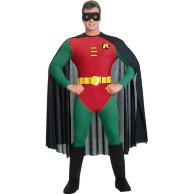 Image of Rubie&#039;s 888082M000 Robin Classic Mens Costume Batman Adult Fancy Dress, M