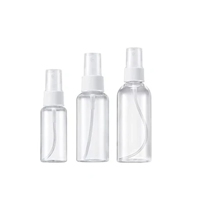 Image of Spray Bottle,Empty Transparent Plastic Clear Atomiser Bottles Portable Refillable Liquid Container Travel Kits for Holiday, Business Trips, Makeup, Cleaning, (30ml 60ml 80ml) (3 Pieces)