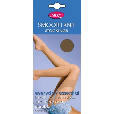 Image of Silky Womens/Ladies Smooth Knit Stockings (1 Pairs) (Medium (5ft 5ft8)) (Nude)