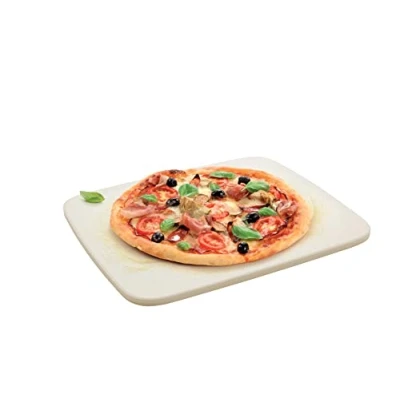 Image of Tescoma Delícia Pizza Stone 38 x 32 cm Perfect Baked &amp; More Optimal Heat Storage Made of Cordierite Versatile: Oven Grill 3 Year Warranty