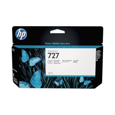 Image of HP 727 B3P23A Photo Black 130 ml Genuine DesignJet Ink Cartridge with original Ink, for T2500, T1500 &amp; T900 Series Large Format Plotter Printers and Printhead