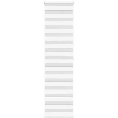Image of vidaXL Zebra Blind White 60x200 cm Fabric Width 55.9 Polyester