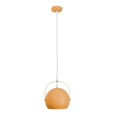 Image of Näve Colorado pendant light, round lampshade, yellow