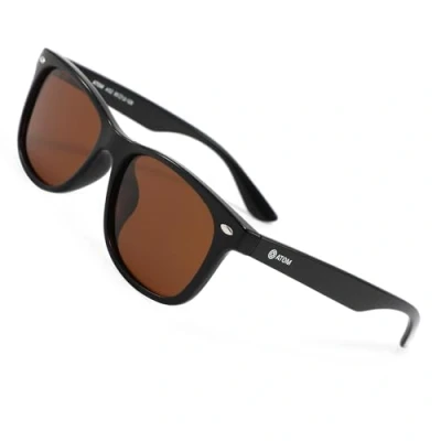 Image of ATOM Polarized 100% UV Protection Kids Sunglasses Aged between 5 12 Years Children for Boys and Girls (Brown Lens, Black &amp; Black)