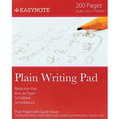 Image of Just Stationery 3255 Plain Duke Pad,White,100 Sheet
