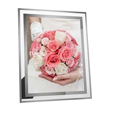 Image of Ray &amp; Chow 8x10 Glass Picture Photo Frames For Wedding Photos,Family Photos and Home Decoration,Portrait or Landscape Display