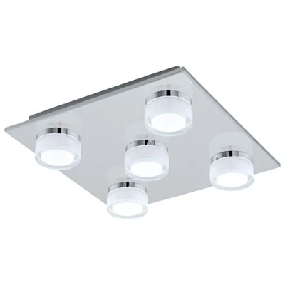 Image of Eglo Lighting Romendo Led 5 Lamp Bathroom Ceiling Light Chrome IP44