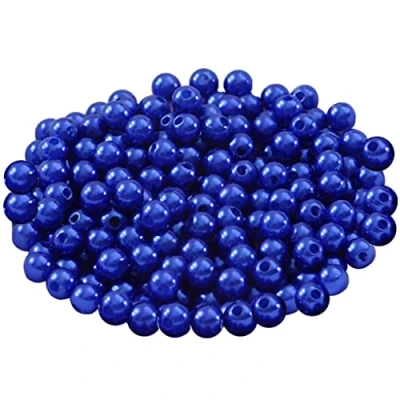 Image of piaceto 500pcs 6mm Multicolor Plastic Round Pearl Spacer Loose Beads for Jewelry Making Dark Blue, as described