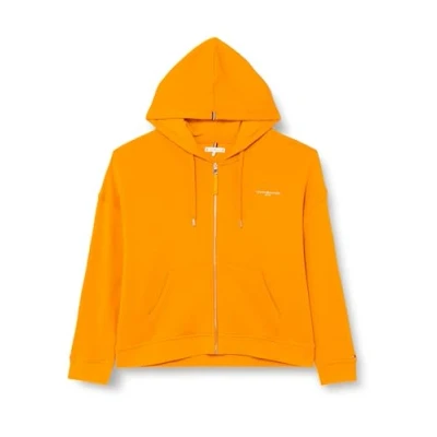 Image of Tommy Hilfiger Women&#039;s Crv 1985 Reg Mini Corp Zp Hoodie Ww0ww42517 Hoodies, Orange (Rich Ochre), 52